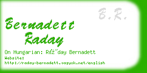 bernadett raday business card